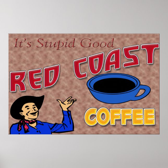 Affiche Rétro Café Red Coast (Devant)