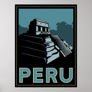 affiche rétro de l'art déco de l'amérique du sud