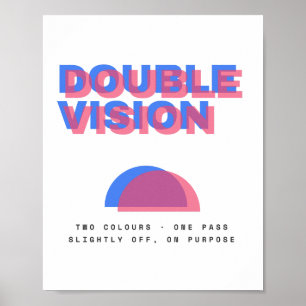 Affiche Rétro Mat Double Vision Illusion Optique