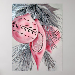 Affiche rétro vintage Noël