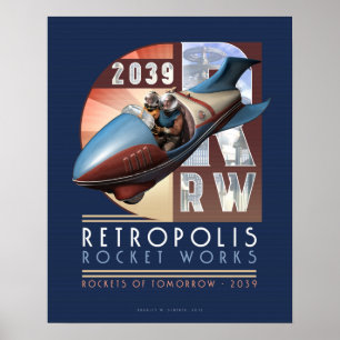 Affiche Retropolis Rocket Works (16x20 po)