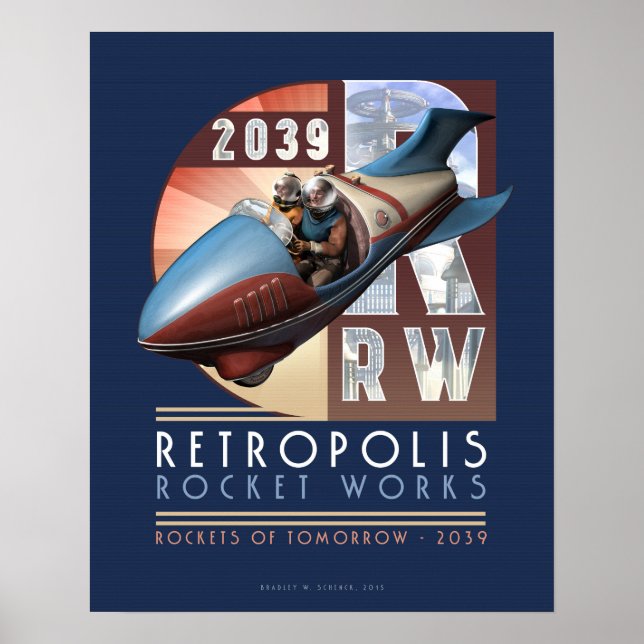 Affiche Retropolis Rocket Works (16x20 po) (Devant)