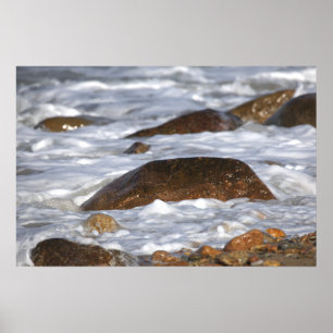 Affiche Rochers et Vagues dans le Rhode Island