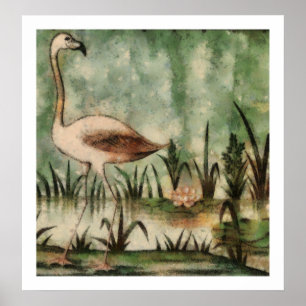 Affiche rose de Flamant rose
