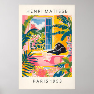 Affiche rose de gorille dans une baignoire, décor
