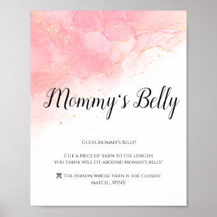 Affiche Rose Doré Devine le Ventre de Maman