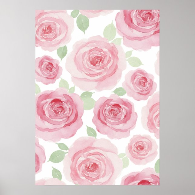 Affiche Rose Romantique (Devant)