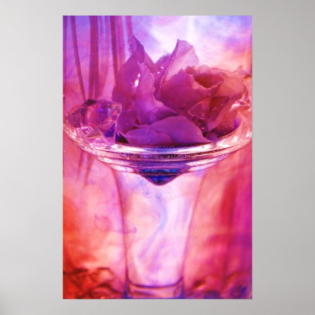 affiche rose violet (Devant)