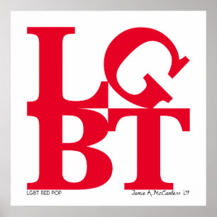 Affiche rouge de bruit de LGBT