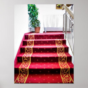 Affiche rouge pour tapis