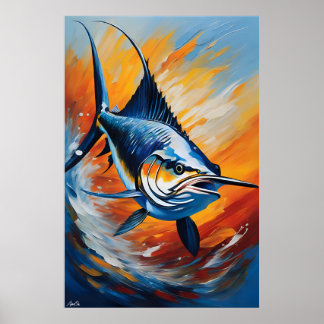 Affiche | Sailfish | Style de peinture à l'huile
