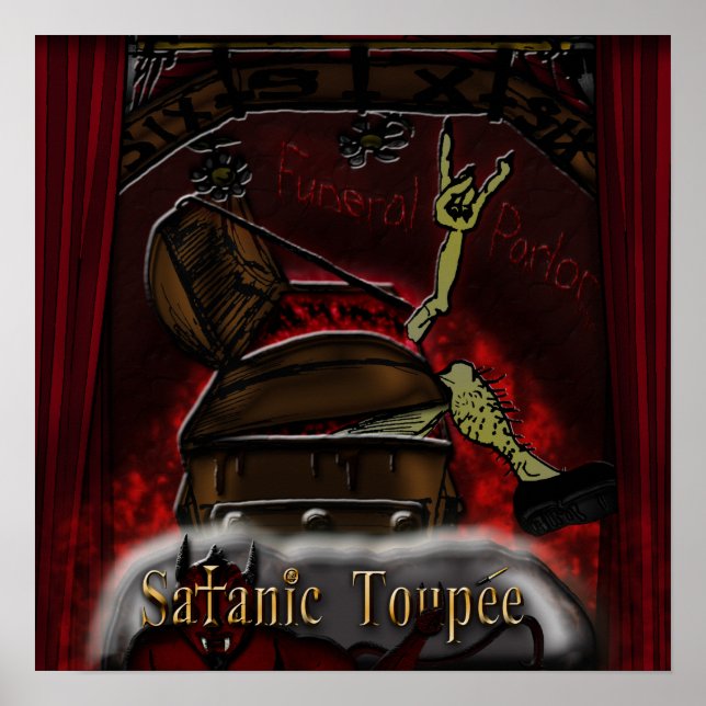 Affiche "Salon Funéraire" de Satanic Toupee (Devant)