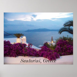 affiche Santorin Grèce