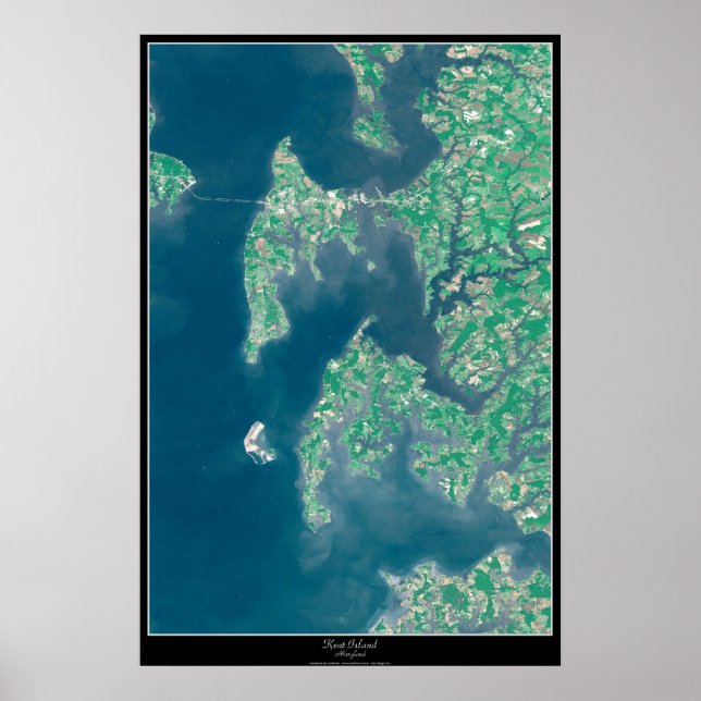 Affiche satellite de Kent Island, Maryland (Devant)