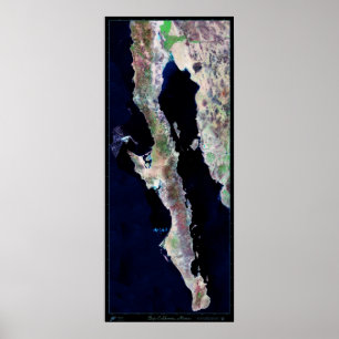 Affiche satellite géante 29 pouces x 68,5 en Basse