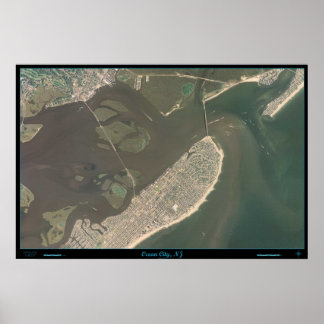 Affiche satellite Ocean City, New Jersey