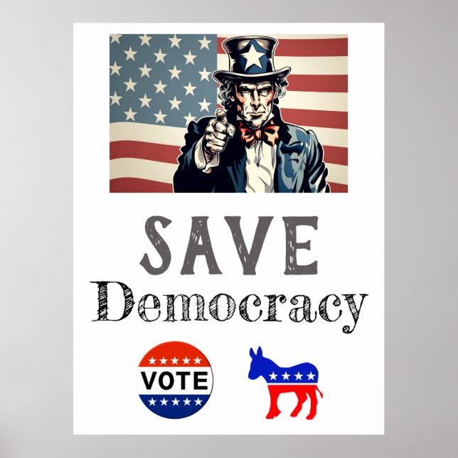 Affiche Save Democracy (Devant)
