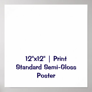 Affiche semi-brillante personnalisée 12"x12" stand