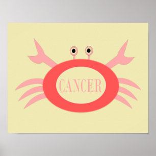 Affiche Signe du Cancer Crabe