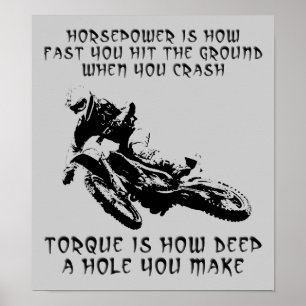 Affiche Signe Motocross Moto Cross Dirt Bike Torqu
