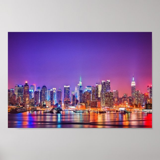 Affiche Skyline de New York (couleur) (Devant)