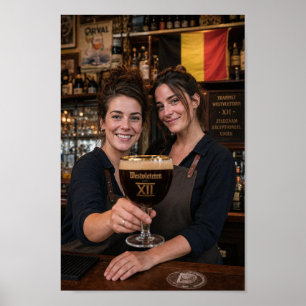 Affiche souvenir de bar belge
