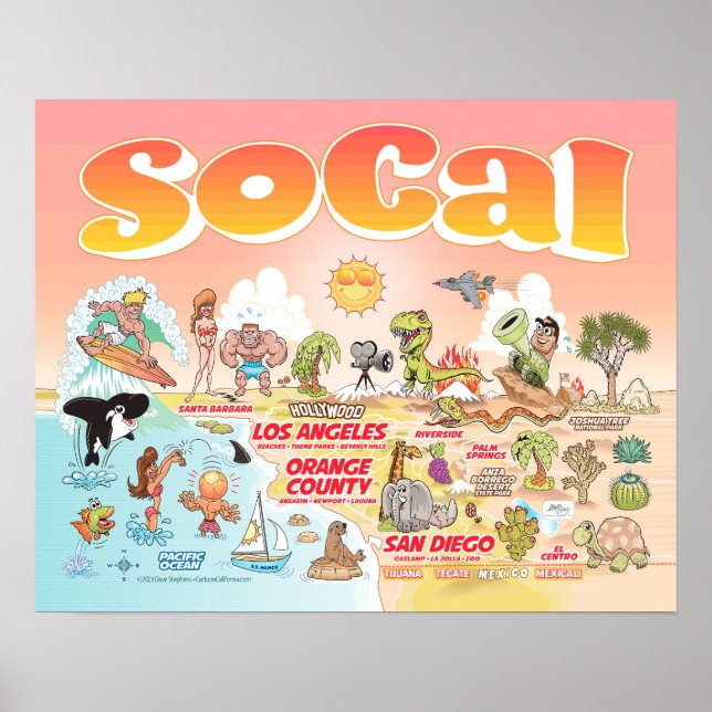 Affiche Sunny SoCal (Devant)