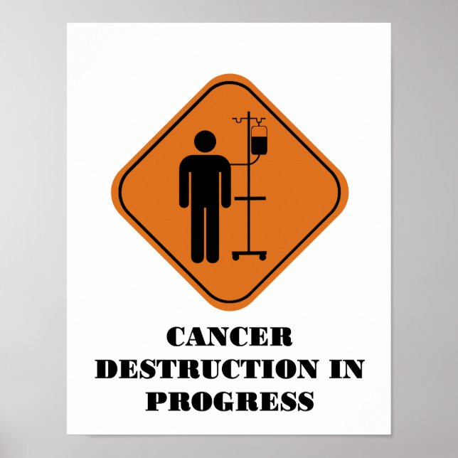 Affiche sur la destruction du cancer en cours (Devant)