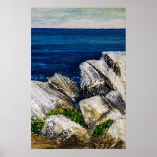Affiche - Sur les rochers