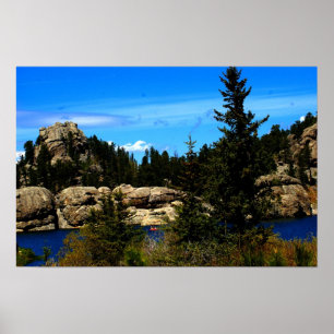 Affiche sylvaine de parc d'état de Custer de lac