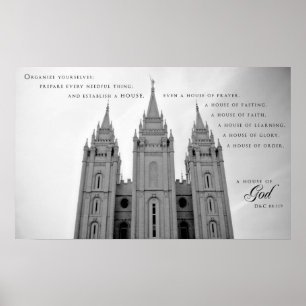 Affiche - temple de Salt Lake City Utah LDS