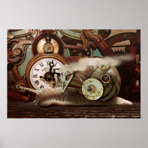 affiche temps steampunk