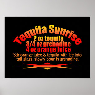 Affiche Tequila Sunrise