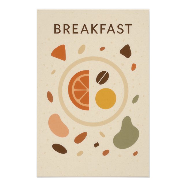 Affiche Terrazzo Chic : BREAKFAST (Devant)
