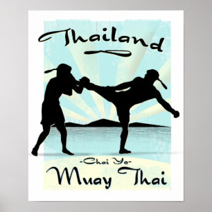 Affiche thaïlandaise de la Thaïlande Muay