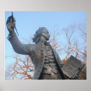 Affiche Thomas Paine tenant des droites de livre