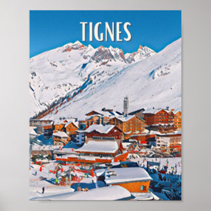 Affiche Tignes Station de ski 