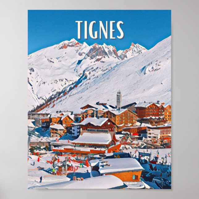 Affiche Tignes Station de ski  Poster (Vorne)