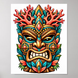 Affiche Tiki Coral Blossom
