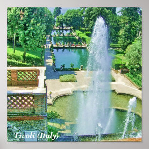 Affiche Tivoli Fountains (Italie)