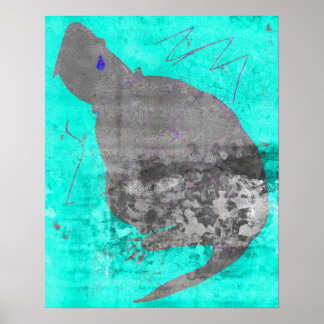 Affiche Tortue Teardrop 16 x 10