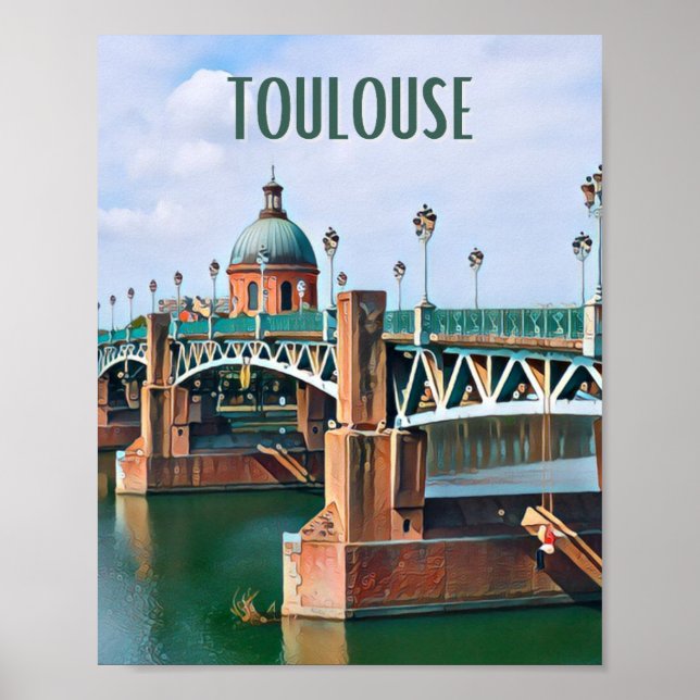 Affiche Toulouse Photo Vintage (Devant)