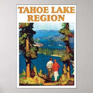 Affiche touristique de la région du lac Tahoe