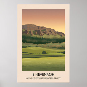 Affiche touristique de la zone de beauté naturelle