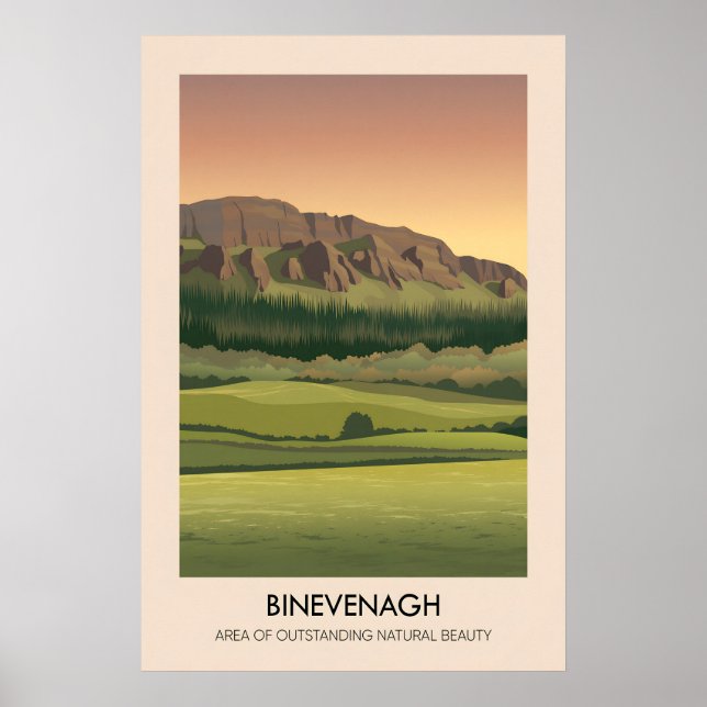 Affiche touristique de la zone de beauté naturelle (Devant)