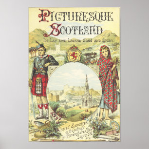 Affiche touristique de l'Écosse vintage