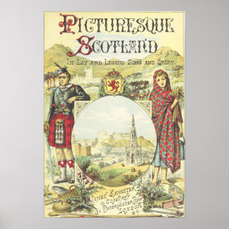 Affiche touristique de l'Écosse vintage