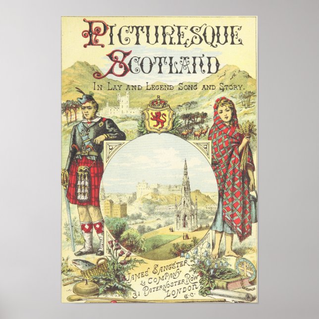 Affiche touristique de l'Écosse vintage (Devant)