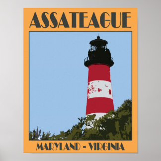 Affiche touristique de l'île Assateague 4