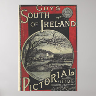Affiche touristique de l'Irlande du Sud vintage